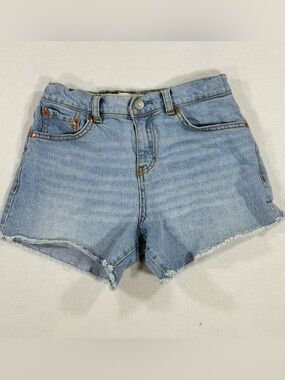 Levi's Girls' A Line Shorts Adjustable Waist Light Wash Denim Shorts Size 12